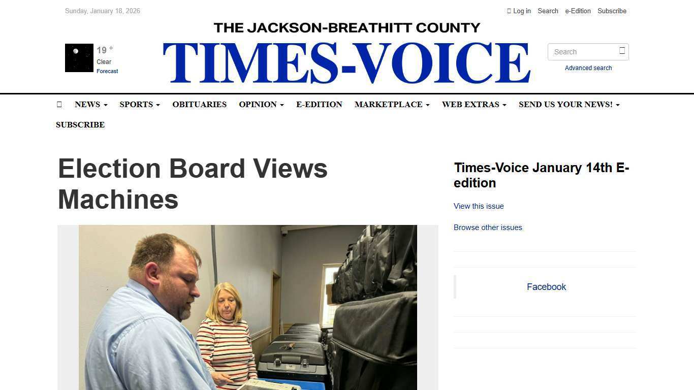 Election Board Views Machines - The Jackson Times-Voice